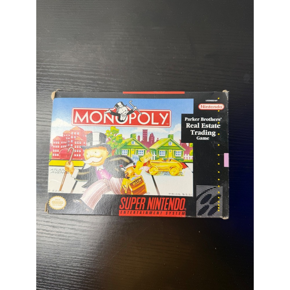 Monopoly Super Nintendo SNES Original Box Only Parker Brothers SNS-ML-USA